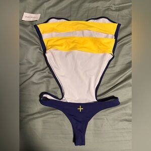 Coulbourne One Piece - Yellow and Navy NWT!